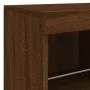 Sideboard with LED lights brown oak 81x37x67 cm by , Sideboards - Ref: Foro24-836664, Price: 80,36 €, Discount: %