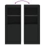 Sideboard with LED lights black 41x37x100 cm by , Sideboards - Ref: Foro24-836645, Price: 71,03 €, Discount: %