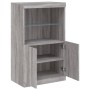 Sideboard with LED lights Sonoma gray 60.5x37x100 cm by , Sideboards - Ref: Foro24-836670, Price: 89,72 €, Discount: %