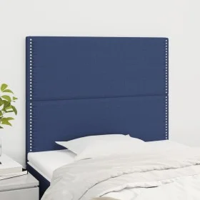 Headboards 2 units of blue fabric 90x5x78/88 cm by , Headboards and footboards - Ref: Foro24-3116180, Price: 47,06 €, Discoun...