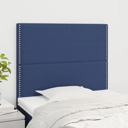 Headboards 2 units of blue fabric 90x5x78/88 cm by , Headboards and footboards - Ref: Foro24-3116180, Price: 47,50 €, Discoun...