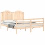 Estructura de cama con cabecero madera maciza 160x200 cm de , Camas y somieres - Ref: Foro24-3194191, Precio: 166,06 €, Descu...