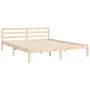 Bed frame with solid wood headboard 160x200 cm by , Beds and slatted bases - Ref: Foro24-3194191, Price: 169,97 €, Discount: %