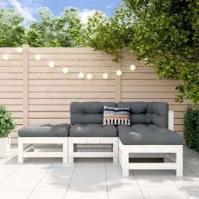 Garden furniture set 4 pieces solid white pine wood by , Garden sets - Ref: Foro24-3186502, Price: 252,71 €, Discount: %