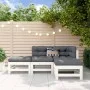 Gartenmöbel-Set 4-teilig aus massivem weißem Kiefernholz von , Gartensets - Ref: Foro24-3186502, Preis: 252,71 €, Rabatt: %