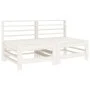 Gartenmöbel-Set 4-teilig aus massivem weißem Kiefernholz von , Gartensets - Ref: Foro24-3186502, Preis: 252,71 €, Rabatt: %