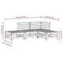 Gartenmöbel-Set 4-teilig aus massivem weißem Kiefernholz von , Gartensets - Ref: Foro24-3186502, Preis: 252,71 €, Rabatt: %