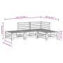 Gartenmöbel-Set 4-teilig aus massivem weißem Kiefernholz von , Gartensets - Ref: Foro24-3186502, Preis: 256,01 €, Rabatt: %