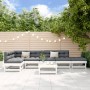 Juego de muebles de jardín 7 pzas madera maciza de pino blanco de , Conjuntos de jardín - Ref: Foro24-3186509, Precio: 398,16...