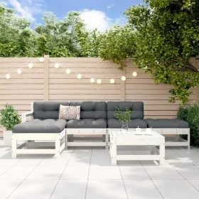 Garden furniture set 6 pieces solid white pine wood by , Garden sets - Ref: Foro24-3186537, Price: 391,96 €, Discount: %