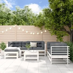 Gartenmöbel-Set 7-teilig aus massivem weißem Kiefernholz von , Gartensets - Ref: Foro24-3186194, Preis: 470,48 €, Rabatt: %