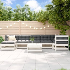 Gartenmöbel-Set 8-teilig aus massivem weißem Kiefernholz von , Gartensets - Ref: Foro24-3186271, Preis: 546,85 €, Rabatt: %