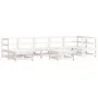 Gartenmöbel-Set 8-teilig aus massivem weißem Kiefernholz von , Gartensets - Ref: Foro24-3186271, Preis: 539,06 €, Rabatt: %