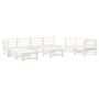 Garden table and high stools 9 pieces solid white pine wood by , Garden sets - Ref: Foro24-3186299, Price: 579,18 €, Discount: %