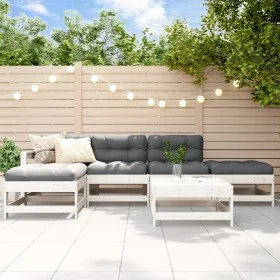 Garden furniture set 6 pieces solid white pine wood by , Garden sets - Ref: Foro24-3186320, Price: 383,24 €, Discount: %