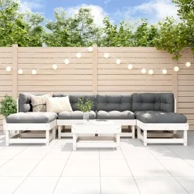 Garden furniture set 7 pieces solid white pine wood by , Garden sets - Ref: Foro24-3186341, Price: 388,43 €, Discount: %