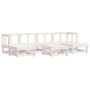 Gartenmöbel-Set 7-teilig aus massivem weißem Kiefernholz von , Gartensets - Ref: Foro24-3186341, Preis: 398,95 €, Rabatt: %