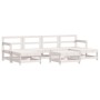 Gartenmöbel-Set 7-teilig aus massivem weißem Kiefernholz von , Gartensets - Ref: Foro24-3186376, Preis: 426,27 €, Rabatt: %