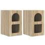 Mesita de Noche 2 pcs Roble Sonoma 29.5 x 35 x 50 cm en Mesitas de noche | Comprar online en Foro24