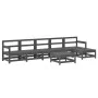 Gartenmöbel-Set 7-teilig aus massivem grauem Kiefernholz von , Gartensets - Ref: Foro24-3186426, Preis: 405,43 €, Rabatt: %