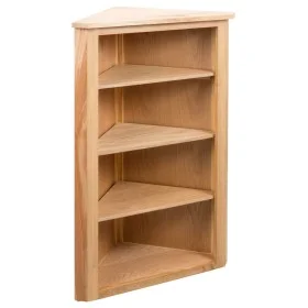 Eckregal aus massivem Eichenholz, 59 x 36 x 100 cm von vidaXL, Schließfächer und Lagerschränke - Ref: Foro24-247041, Preis: 2...
