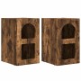 Mesita de Noche 2 pcs Roble ahumado 29.5 x 35 x 50 cm en Mesitas de noche | Comprar online en Foro24