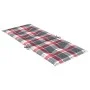 High back garden chair cushion 4 pcs red plaid 120x50x3 cm by , Cushions for chairs and sofas - Ref: Foro24-314126, Price: 64...