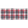 Cojín silla jardín respaldo alto 4 uds cuadros rojo 120x50x3 cm de , Cojines para sillas y sofás - Ref: Foro24-314126, Precio...