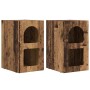Mesita de Noche 2 pcs Madera vieja 29.5 x 35 x 50 cm en Mesitas de noche | Comprar online en Foro24