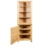 Solid oak wood corner cabinet 59x36x180 cm by vidaXL, Lockers and storage cabinets - Ref: Foro24-247042, Price: 376,92 €, Dis...