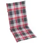 Garden chairs 4 pcs solid teak wood red checkered cushions by , Garden chairs - Ref: Foro24-3065543, Price: 517,02 €, Discoun...