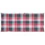 Sillas de jardín 4 uds madera maciza teca cojines cuadros rojos de , Sillas de jardín - Ref: Foro24-3065543, Precio: 517,02 €