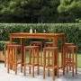Taburetes de barra de cocina 8 unidades madera maciza acacia de , Sillas de jardín - Ref: Foro24-3115991, Precio: 349,97 €, D...