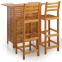 Garten-Barmöbel-Set 3-teilig aus massivem Akazienholz von , Gartensets - Ref: Foro24-3115998, Preis: 315,98 €, Rabatt: %