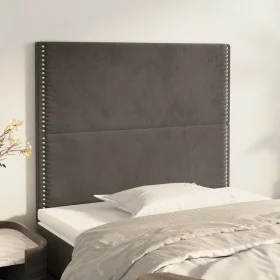Kopfteile 2 Einheiten aus dunkelgrauem Samt 80x5x78/88 cm von , Kopf- und Fußteile - Ref: Foro24-3116223, Preis: 54,61 €, Rab...