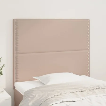Cabeceros 2 unidades cuero sintético capuchino 90x5x78/88 cm de , Cabeceros y pies de cama - Ref: Foro24-3116275, Precio: 59,...