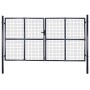 Gartengittertür aus verzinktem Stahl grau 289x200 cm von vidaXL, Gartentore - Ref: Foro24-143367, Preis: 519,38 €, Rabatt: %
