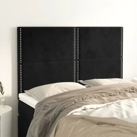 Kopfteile 4 Einheiten aus schwarzem Samt 72x5x78/88 cm von , Kopf- und Fußteile - Ref: Foro24-3116242, Preis: 93,75 €, Rabatt: %