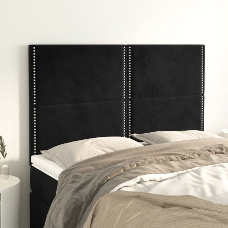Kopfteile 4 Einheiten aus schwarzem Samt 72x5x78/88 cm von , Kopf- und Fußteile - Ref: Foro24-3116242, Preis: 83,32 €, Rabatt: %
