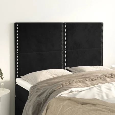 Kopfteile 4 Einheiten aus schwarzem Samt 72x5x78/88 cm von , Kopf- und Fußteile - Ref: Foro24-3116242, Preis: 93,58 €, Rabatt: %