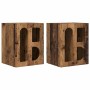 Mesita de Noche 2 pcs Madera vieja 40 x 35 x 50 cm en Mesitas de noche | Comprar online en Foro24