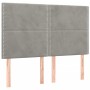 Kopfteile 4 Einheiten hellgrauer Samt 72x5x78/88 cm von , Kopf- und Fußteile - Ref: Foro24-3116240, Preis: 83,61 €, Rabatt: %