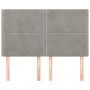 Kopfteile 4 Einheiten hellgrauer Samt 72x5x78/88 cm von , Kopf- und Fußteile - Ref: Foro24-3116240, Preis: 83,61 €, Rabatt: %