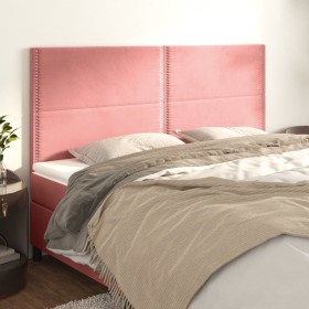 Headboards 4 units of pink velvet 100x5x78/88 cm by , Headboards and footboards - Ref: Foro24-3116263, Price: 92,03 €, Discou...