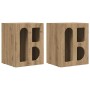 Mesita de Noche 2 pcs Roble artesanal 40 x 35 x 50 cm en Mesitas de noche | Comprar online en Foro24