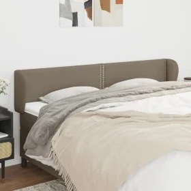 Taupe gray fabric headboard 203x23x78/88 cm by , Headboards and footboards - Ref: Foro24-3117030, Price: 59,50 €, Discount: %