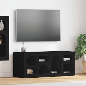 Mueble de TV Negro 100 x 35 x 40 cm Madera de ingeniería en Muebles TV | Comprar online en Foro24