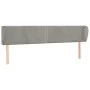 Cabecero de terciopelo gris claro 163x23x78/88 cm de , Cabeceros y pies de cama - Ref: Foro24-3117058, Precio: 65,84 €, Descu...