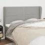 Headboard with light gray fabric ears 183x23x118/128 cm by , Headboards and footboards - Ref: Foro24-3117830, Price: 105,67 €...