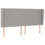 Headboard with light gray fabric ears 183x23x118/128 cm by , Headboards and footboards - Ref: Foro24-3117830, Price: 105,67 €...